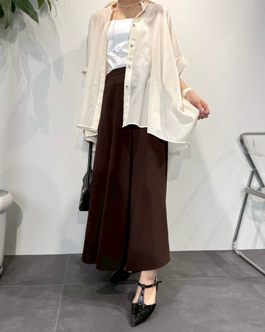cafune<br>マットストレッチジョーゼットタッグスカート