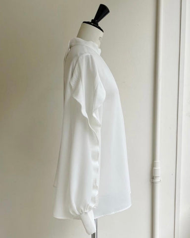 anana<br> 袖プリーツデザインジョーゼット2WAYブラウス