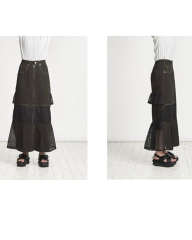 USU予約<br> カツラギ＆デニム スカート