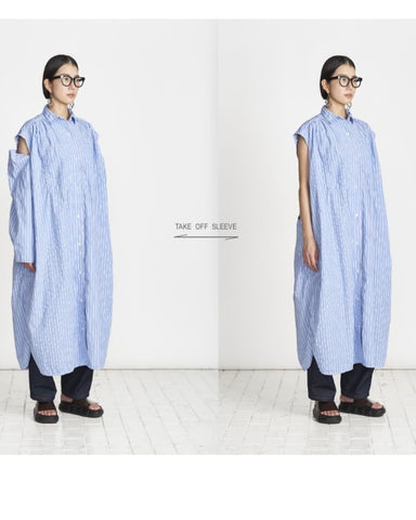 USU予約<br> C/N&ストライプ ２WAY ワンピース