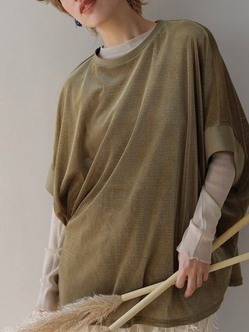 Herencia <br> ベロアメッシュカットソー