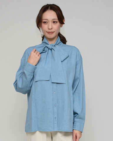 3月6日ライブ<br>Praia<br> コンバーチブル・ダンガリーブラウス