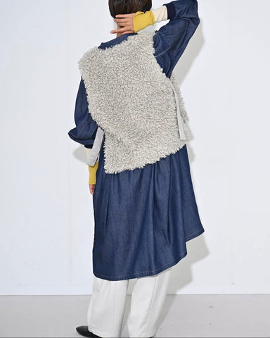 10月10日ライブ<br>Herencia<br> Curly Fur Reversible Vest Jacket