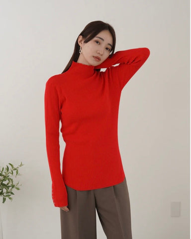 11月8日ライブ<br> mink chair<br>ドットボタンスリーブニット