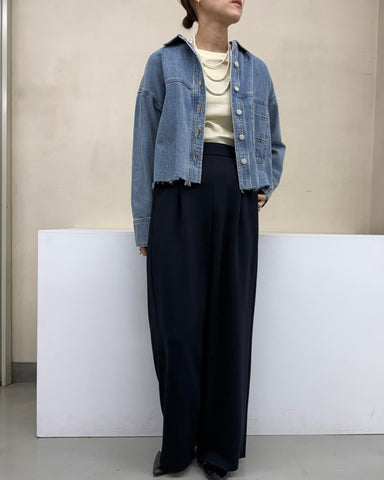 <br>カットオフデニムシャツ