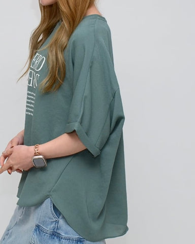 Praia<br> フハク梨地・反転ロゴTシャツ