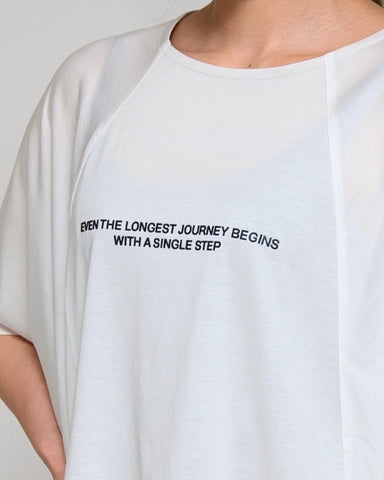 4月3日ライブ Praia<br>シルケット綿・シフォンヘムTシャツ