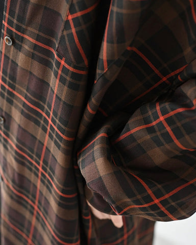 Herencia<br> Tartan Back Ribbon Shirt Dress