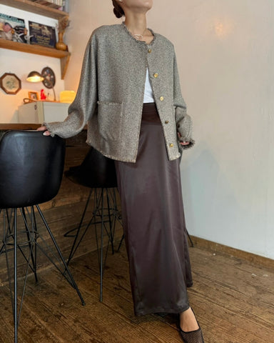 9月11日ライブ cafune<br>ツイードノーカラージャケット