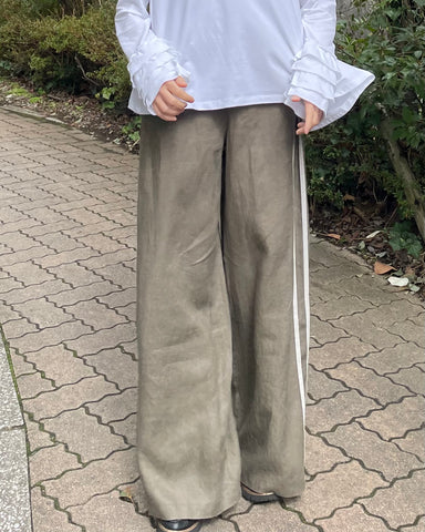 2月27日ライブ BLUE FRONCE<br>リネン片側ラインパンツ