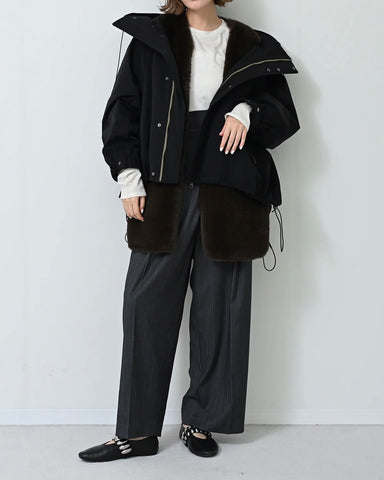 11月16日ライブ HERENCIA<br> Tech Coat & Faux Fur Vest