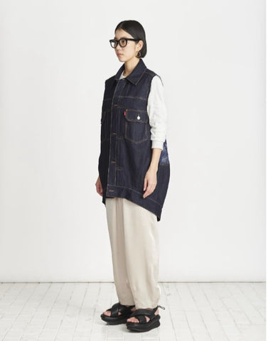 USU予約<br> カツラギ＆デニム ベスト