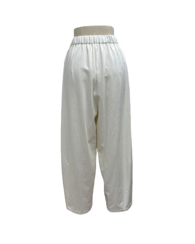 ayane予約<br> ポンチ素材バレルレッグパンツ