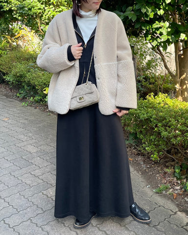 11月9日ライブ<br>PASSIONE<br>ファー×ムートンリバーシブルジャケット