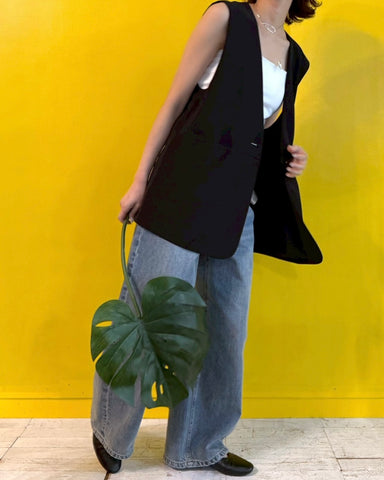 cafune<br>drape washer V neck gilet