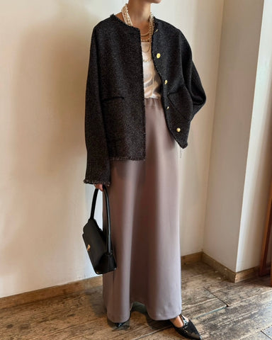 9月11日ライブ cafune<br>ツイードノーカラージャケット