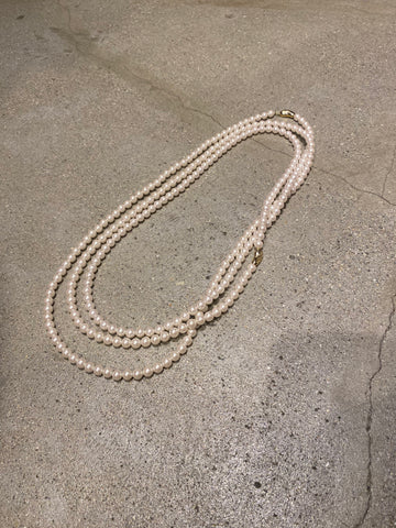 Sea'ds Mara<br> Drop motif pearl long necklace