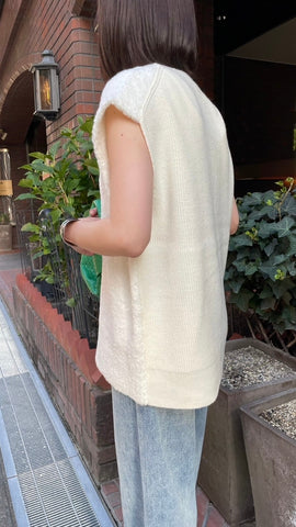 cafune<br> V neck boucle combi vest