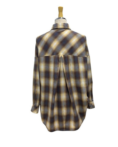 ayane予約<br> コットンチェックシャツ