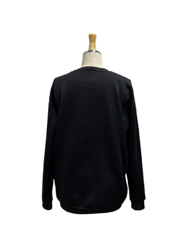 ayane予約<br> 袖ロゴ裏起毛プルオーバー