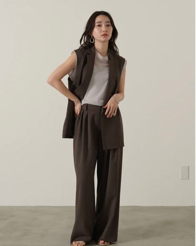 mink chair<br> ツイルダブルブレストジレ