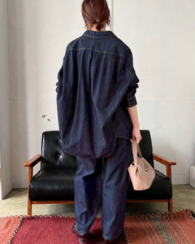 9月21日ライブ cafune<br> 9oz denim cocoon shirt