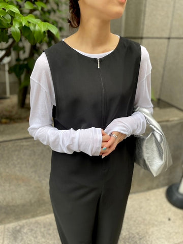 cafune<br> front zip all-in-one