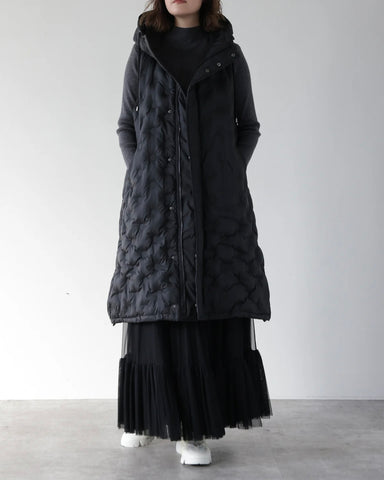 Herencia<br> Padded Hooded Cocoon Vest Coat