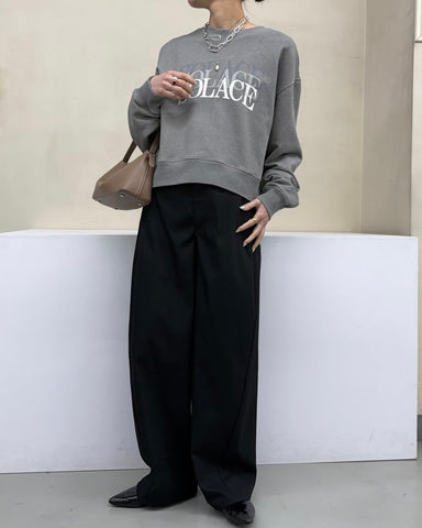 cafune<br> POLY-CHINO loose pants