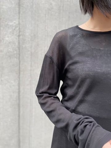 cafune<br>cotton gauze crew neck tops