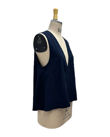 ayane予約<br> ストレッチジョーゼット深Vベスト