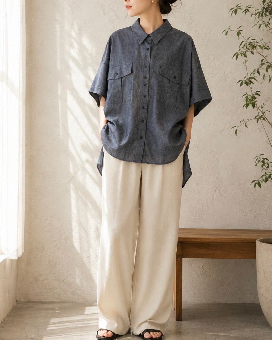 cafune<br>オーバーサイズシャツ