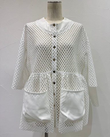 CYAN TOKYOご予約<br> BIGメッシュギャザーブルゾン