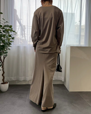 cafune<br>フィブリルキュプラジャジーバックフレアスカート