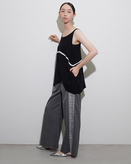 CYAN TOKYOご予約<br> １ライン透かしニットタンク