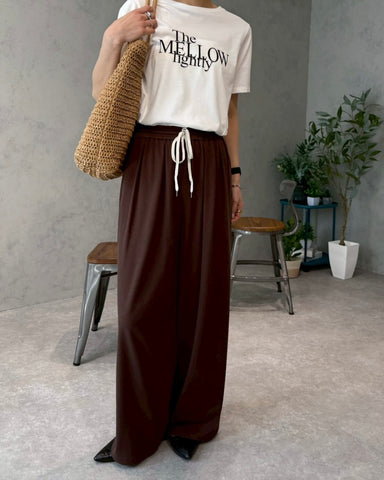 cafune<br>ドライコットンワイドイージーパンツ