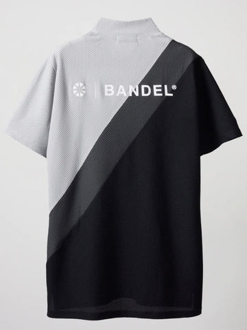 BANDEL<br>STRIPES SWITCH S/S MOCK NECK SHIRTS