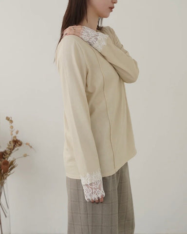 mink chair<br>レーススリーブカットソー