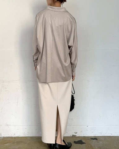 cafune<br>suede over shirt