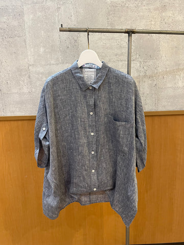 BLUE FRONCE<br>オーバーサイズドルマンリネンシャツ