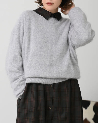 Herencia<br> Airy Touch Cashmere Knit Pullover