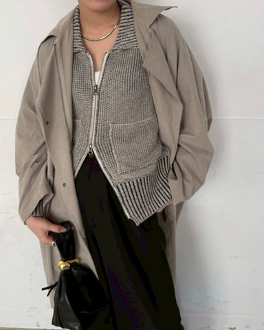 cafune<br> peach poncho coat