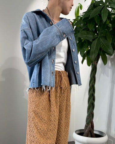 <br>カットオフデニムシャツ