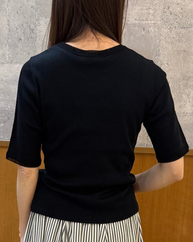 mink chair <br>ラメリブTシャツ