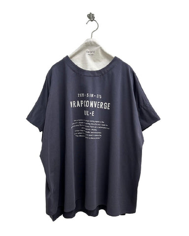 ayane<br>ポンチョ型ロゴTシャツ