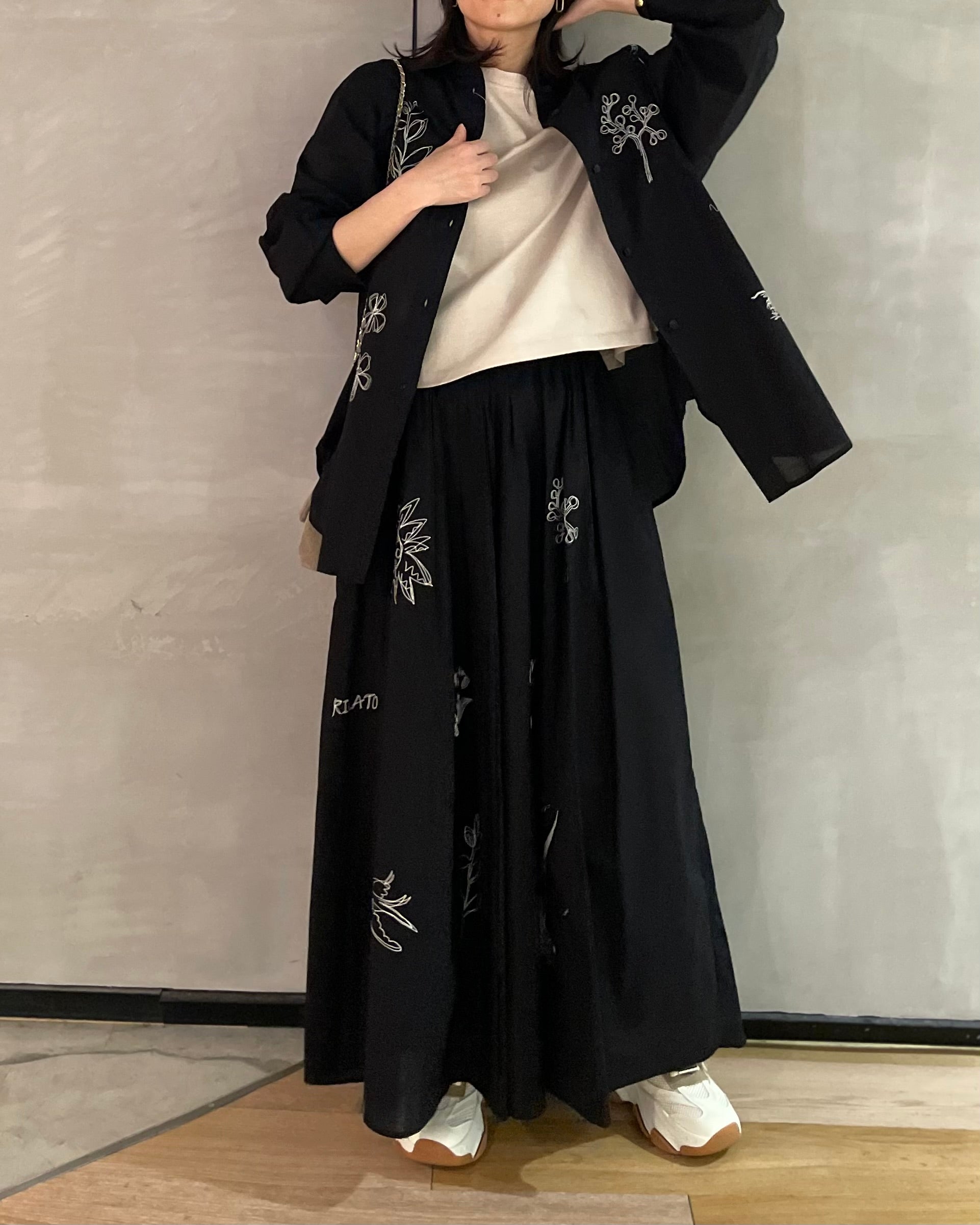 3月20日ライブ RILATO<br>刺繍フレアスカート