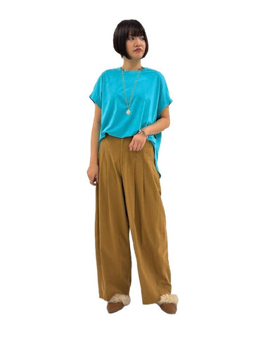 ayane<br>コットンストレッチバレルレッグパンツ