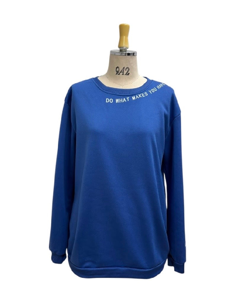 ayane予約<br> 袖ロゴ裏起毛プルオーバー