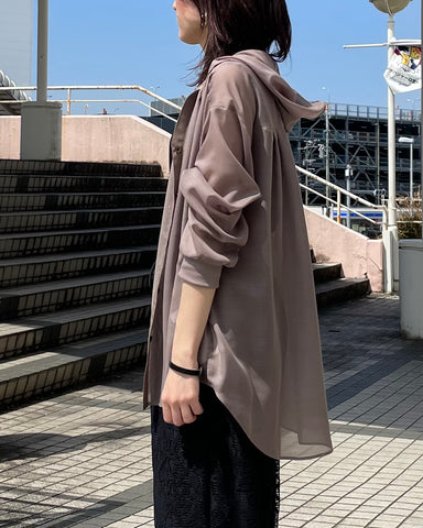 3月23日ライブ mink chair<br>シアーフーディブラウス