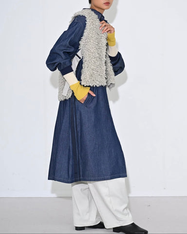 10月10日ライブ<br>Herencia<br> Curly Fur Reversible Vest Jacket